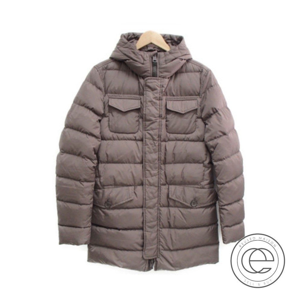 【楽天市場】HERNO ヘルノ 国内正規 PI0191U 12004 M65 4ポケット フーディダウンジャケット46 ブラウン メンズ ...