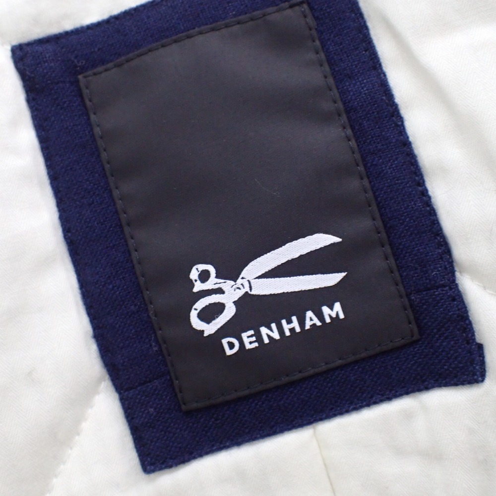 楽天市場 Denham デンハム 新宿高島屋 40着限定アイテム インディゴ染め パッチワーク リメイクコートs インディゴ メンズ 中古 ブランドリサイクル エコスタイル