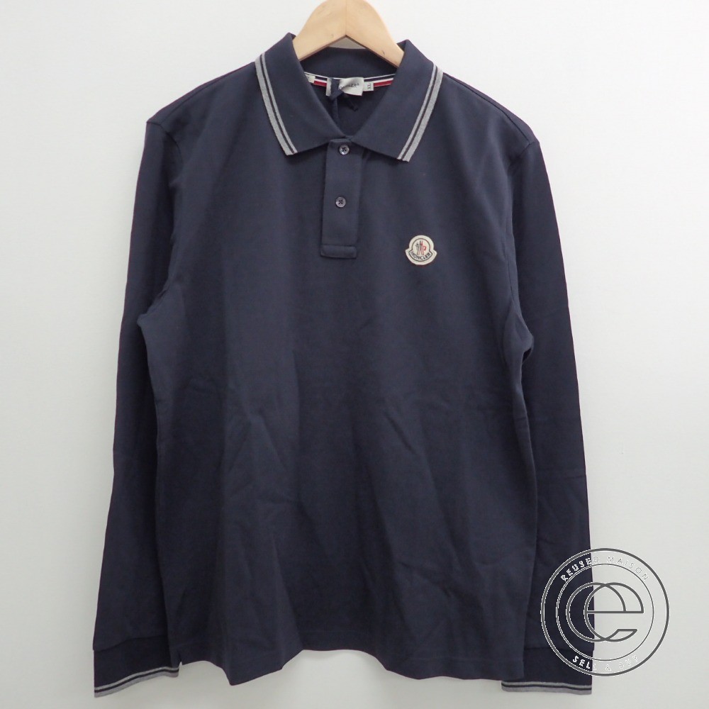 mens moncler long sleeve polo shirt