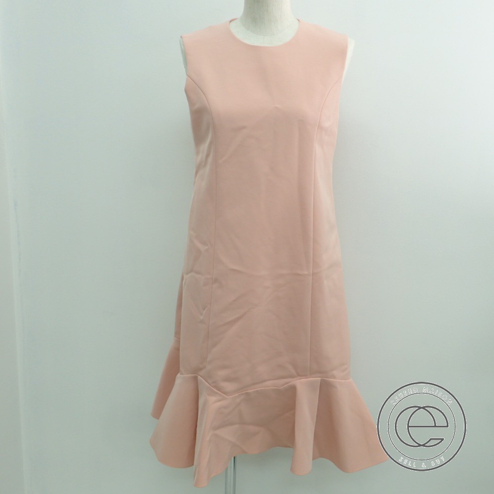 楽天市場 Foxey New Yorkフォクシーニューヨーク 17年製 Freesia 裾フリル ノースリーブ ワンピース 40 ピーチ ピンク レディース 中古 ブランドリサイクル エコスタイル