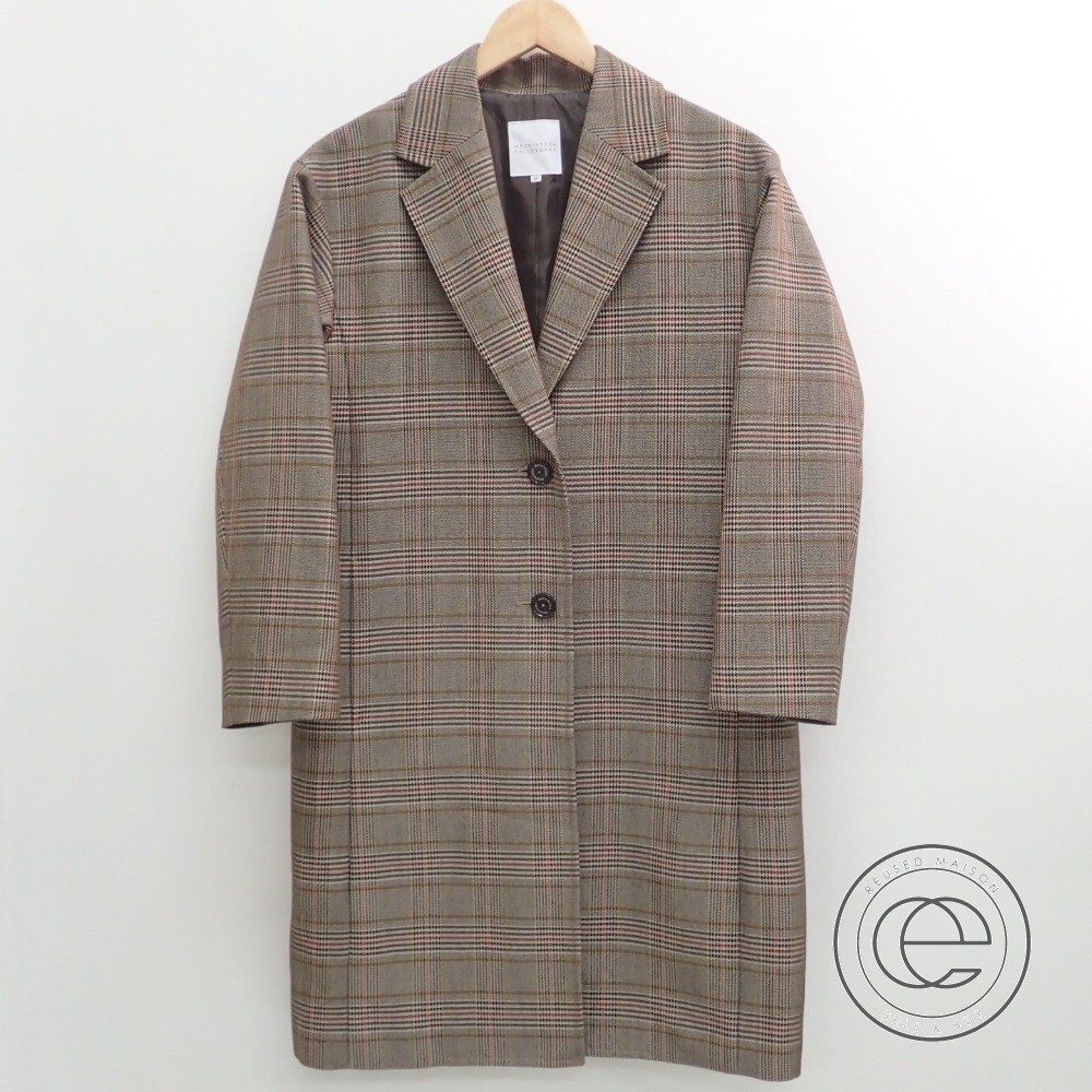 楽天市場 Mackintosh Philosophyマッキントッシュフィロソフィー 18年製 H5b ループグレンチェックツイードコート 36 ブラウン系 レディース 中古 ブランドリサイクル エコスタイル