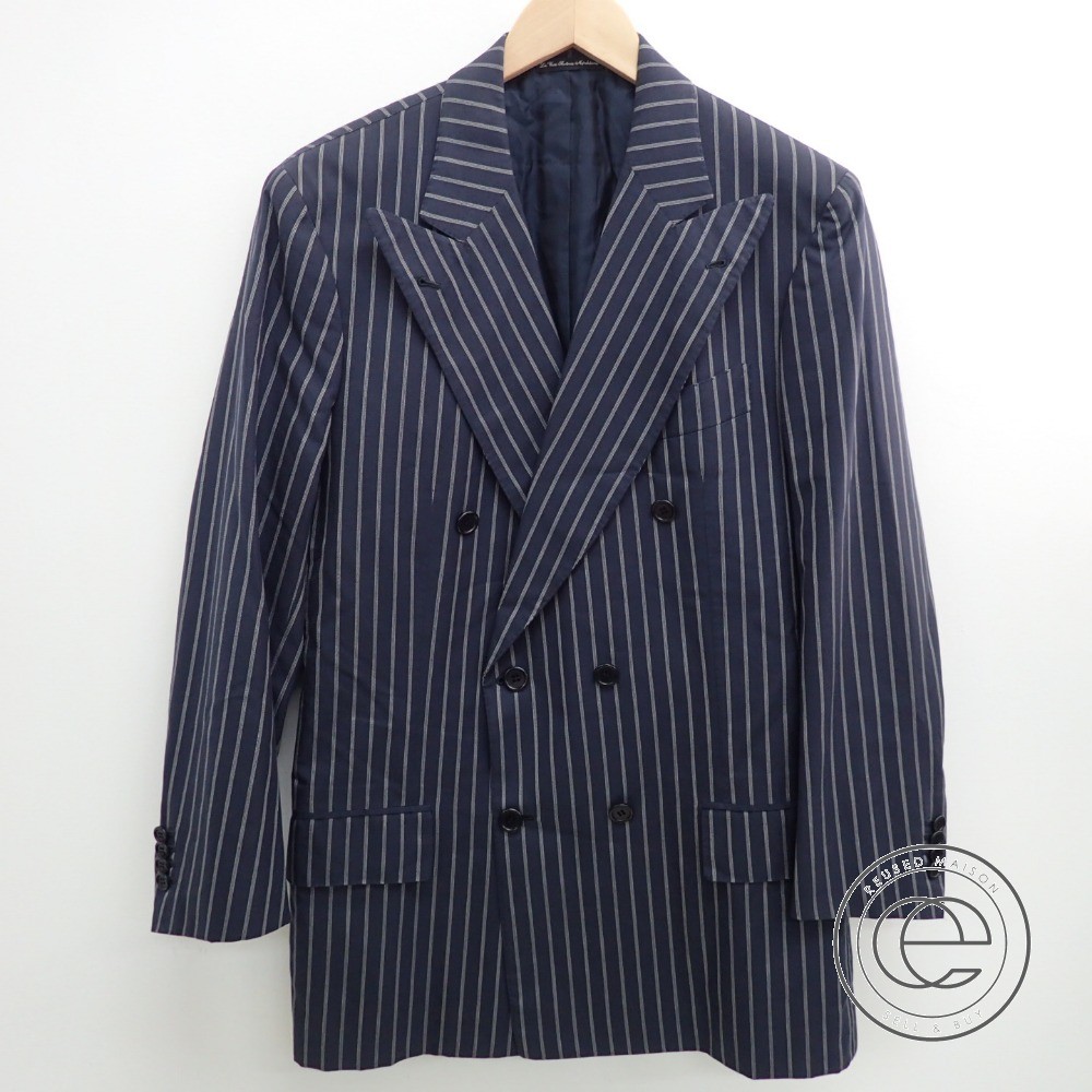 楽天市場 La Vera Sartoria Napoletanaラベラサルトリアナポレターナ ストライプ ダブルジャケット ネイビー メンズ 中古 ブランドリサイクル エコスタイル