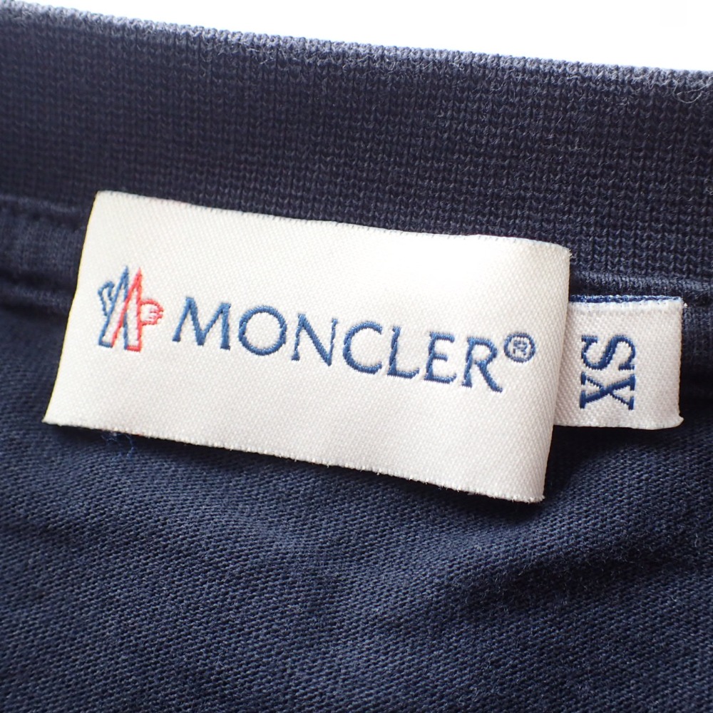 楽天市場】-MONCLER - モンクレール 国内正規品 Tシャツ ネイ•ビー