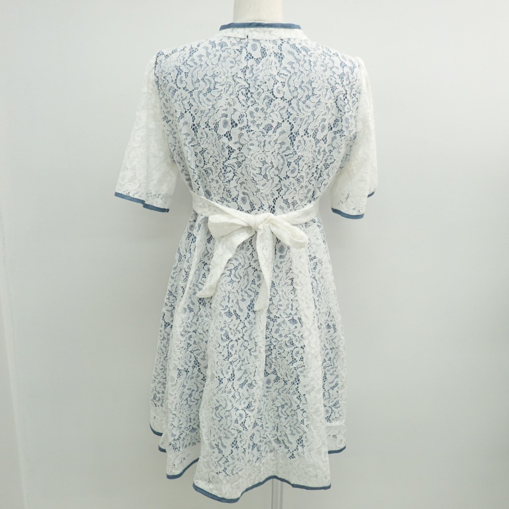 激安商品 Macau パメオポーズ Lace M ホワイト Dress Mini ミニワンピース Sutevalle Org