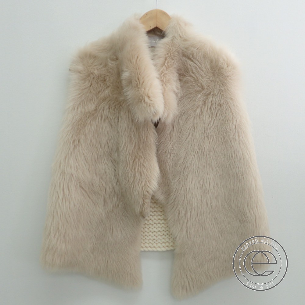 楽天市場 Gushlow Cole ガシュロウアンドコール バックニット切替え ファーベスト サイズ表記はございません ミルクティー レディース 中古 ブランドリサイクル エコスタイル