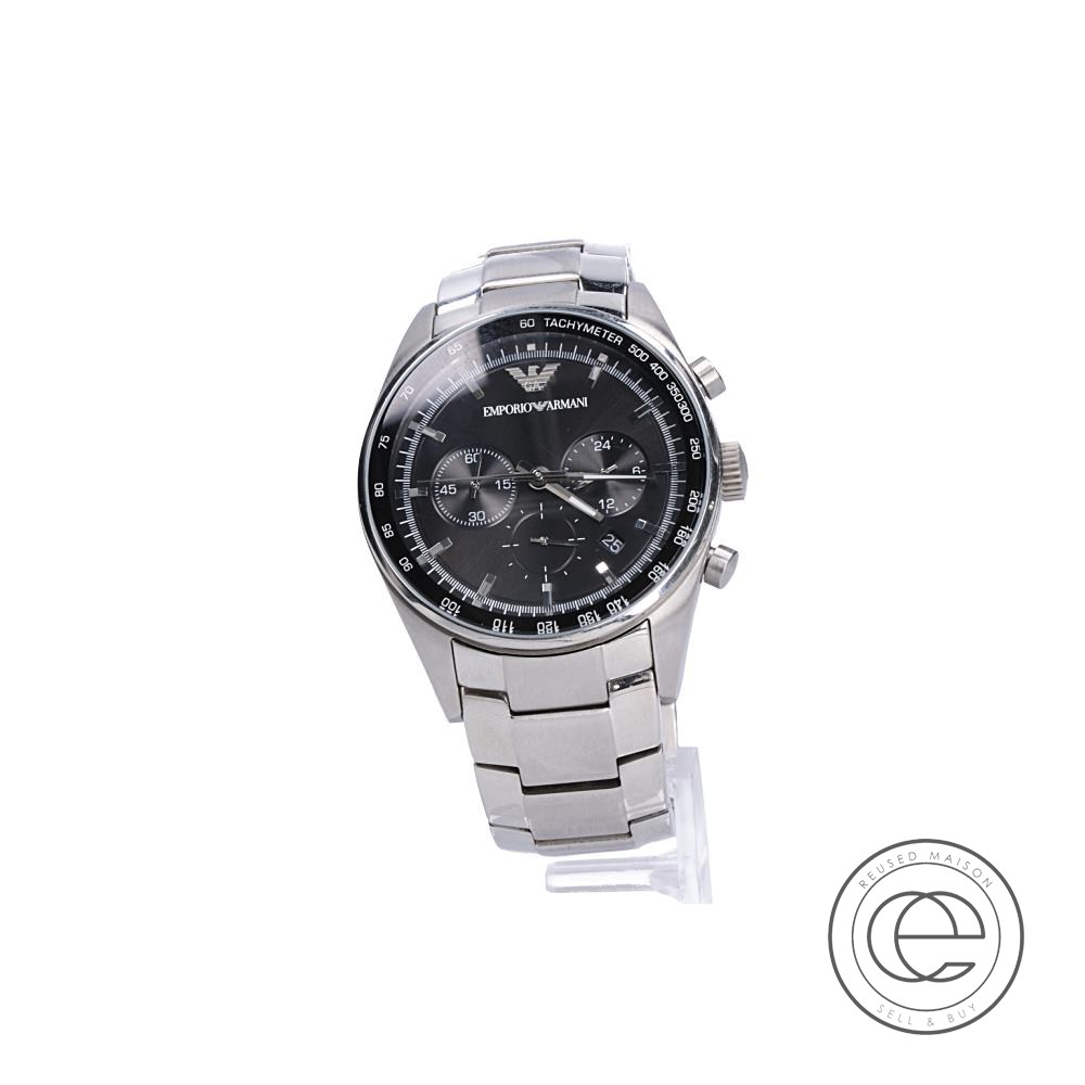 【楽天市場】EMPORIO ARMANI エンポリオアルマーニ AR5980 クロノグラフ クォーツ 腕時計 シルバー メンズ 【中古 ...