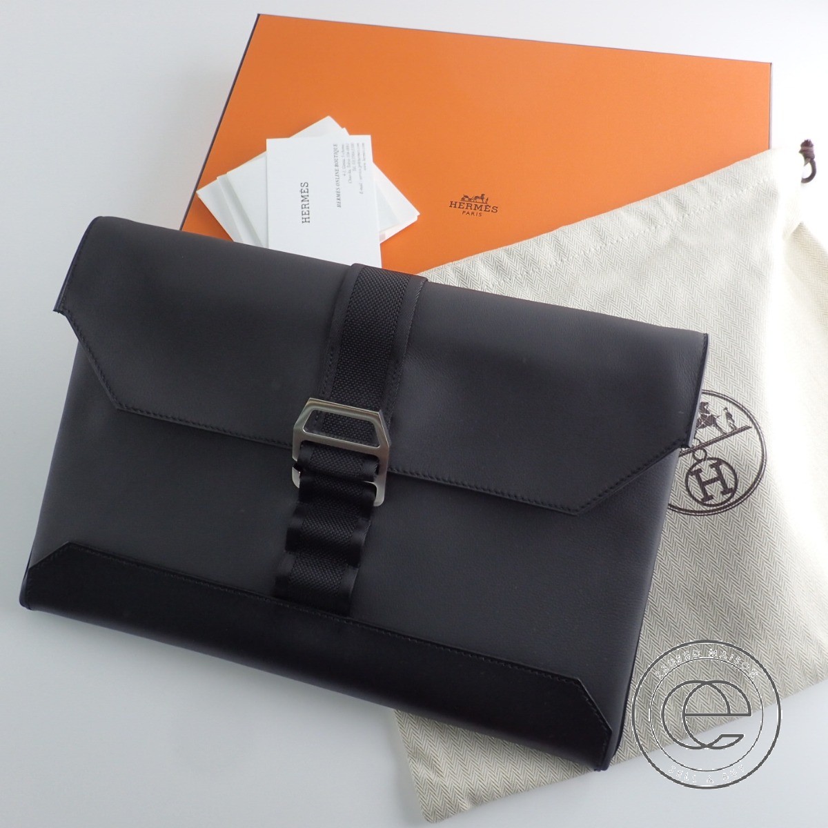 楽天市場 Hermes エルメス Hcbag Cityslide Clutchシティスライド クラッチバッグ ブラック メンズ 中古 ブランドリサイクル エコスタイル