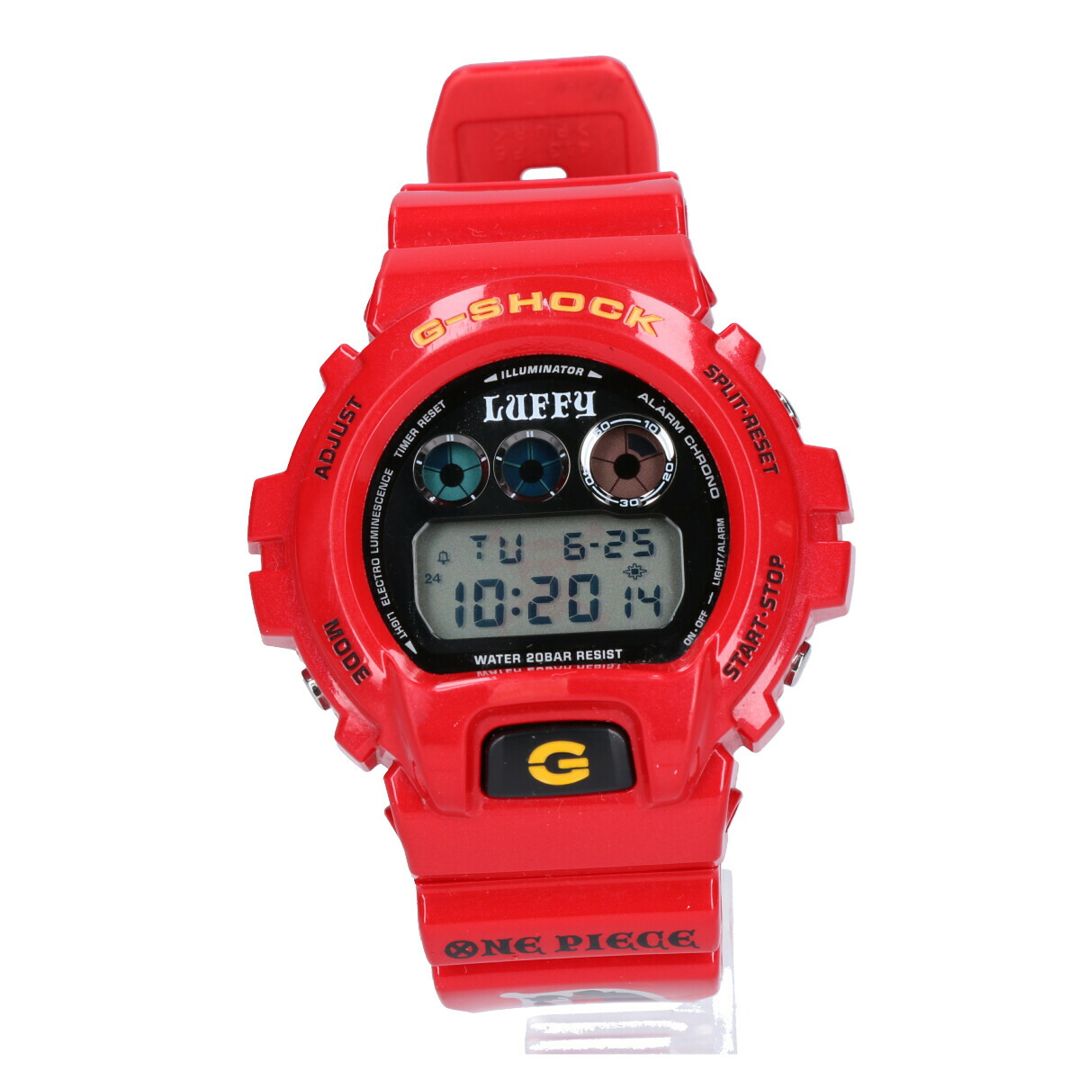 楽天市場 G Shockジーショック 限定9999本 Dw 6900fs One Pieceワンピース モンキー D ルフィ コラボモデル 腕時計 レッド メンズ 中古 ブランドリサイクル エコスタイル