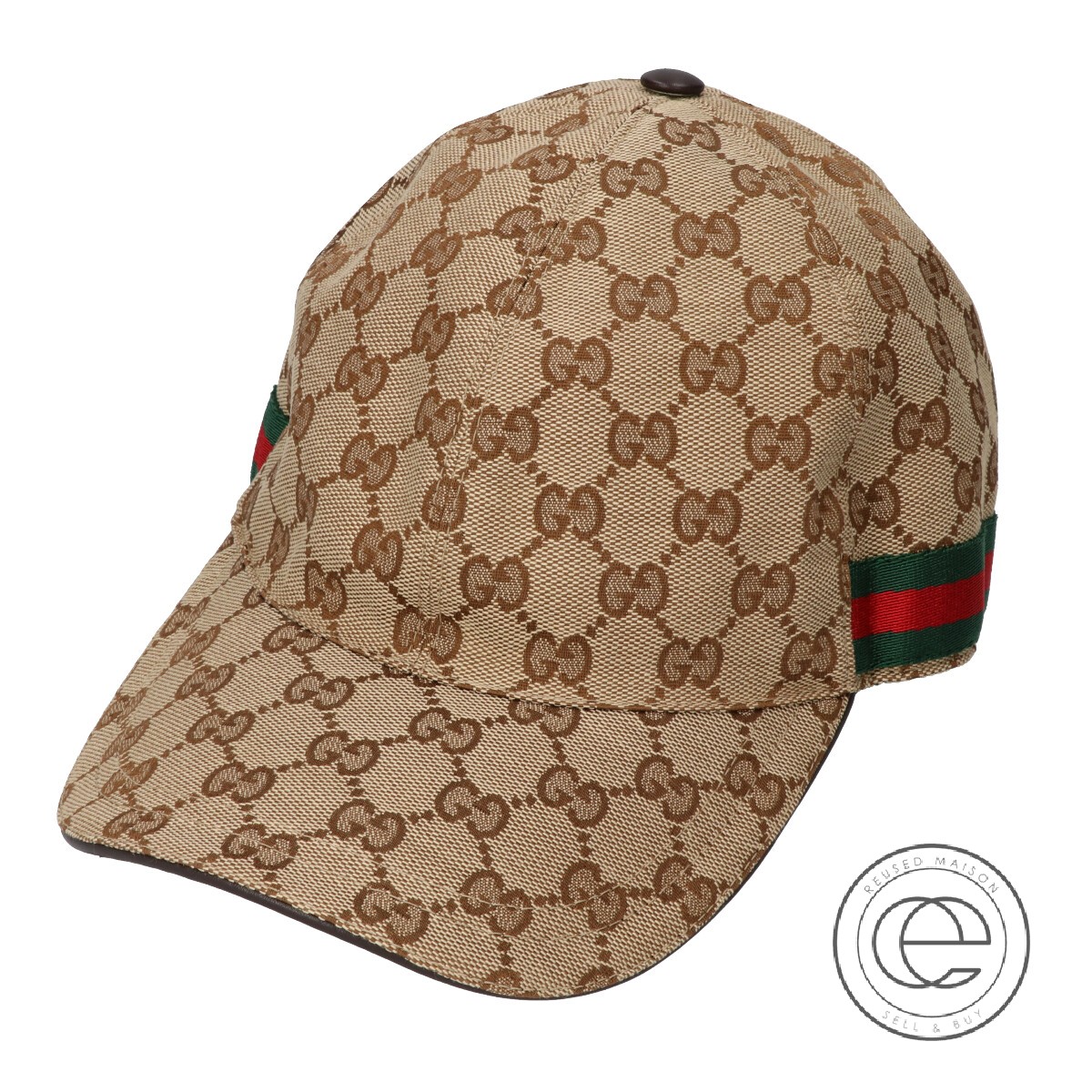 楽天市場 Gucci グッチ 0035 Ggキャンバス ベースボールキャップ 帽子 Xl 60 ベージュ系 中古 ブランドリサイクル エコスタイル