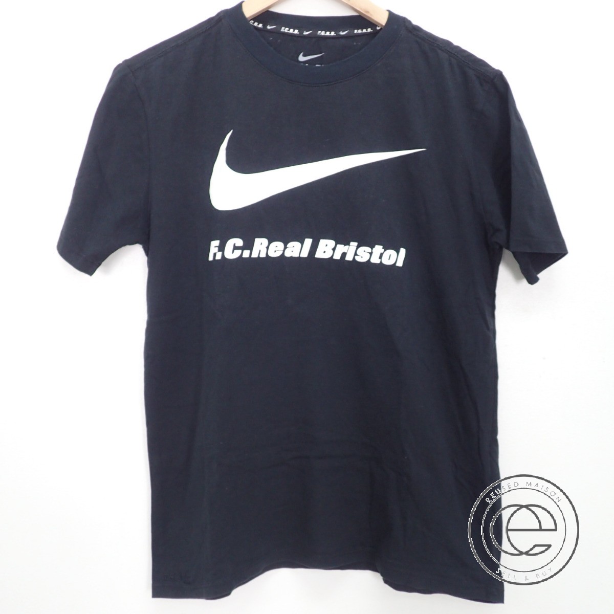 楽天市場 F C R B エフシーアールビー Nikeナイキ Dri Fit Authentic Swoosh Teeドライフィット オーセンティックスウッシュt クルーネック半袖tシャツ トップス M ブラック メンズ 中古 ブランドリサイクル エコスタイル