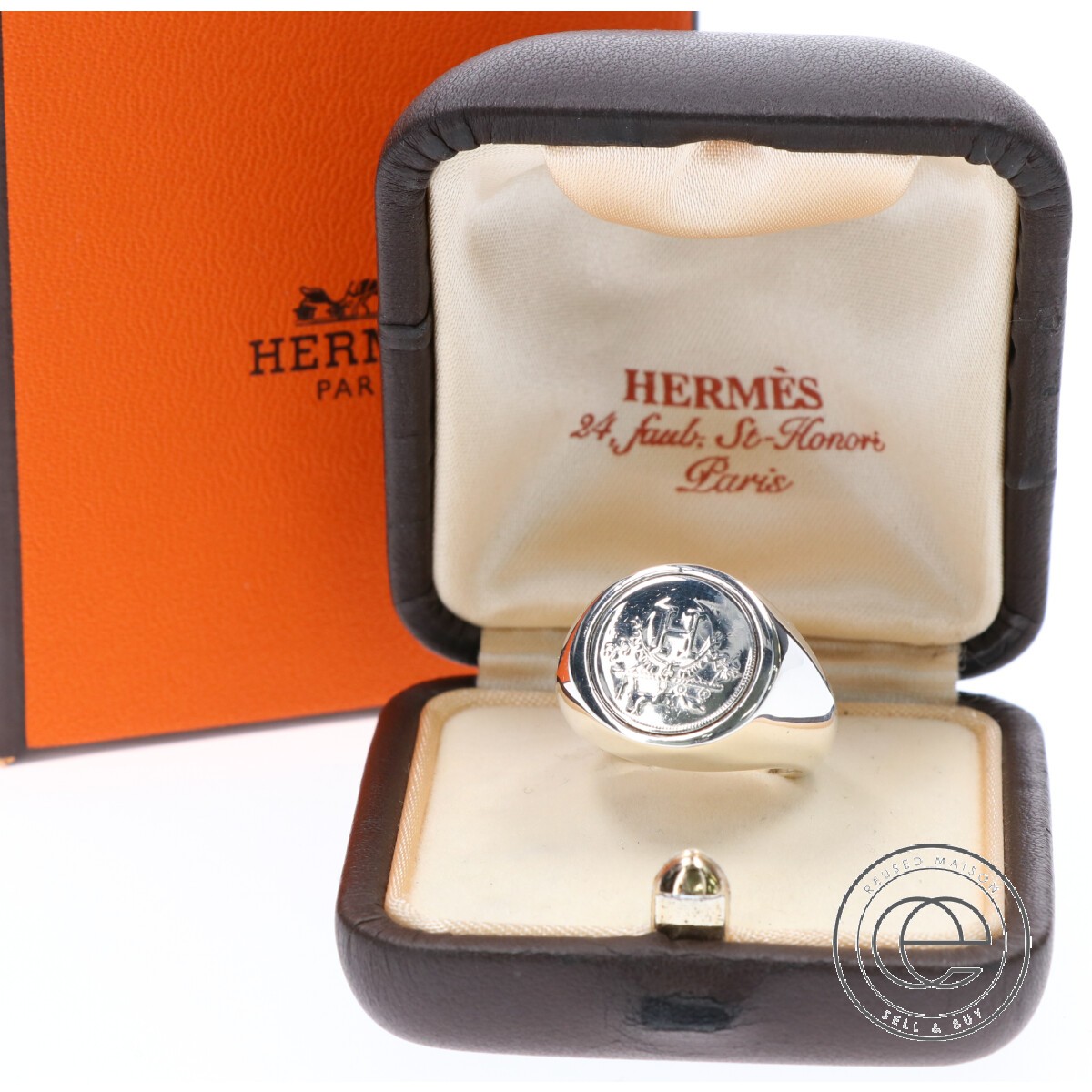 【楽天市場】HERMES エルメス SV925 エクスリブリス カレッジリング/シグネットリング 指輪 49 シルバー【中古】：ブランド