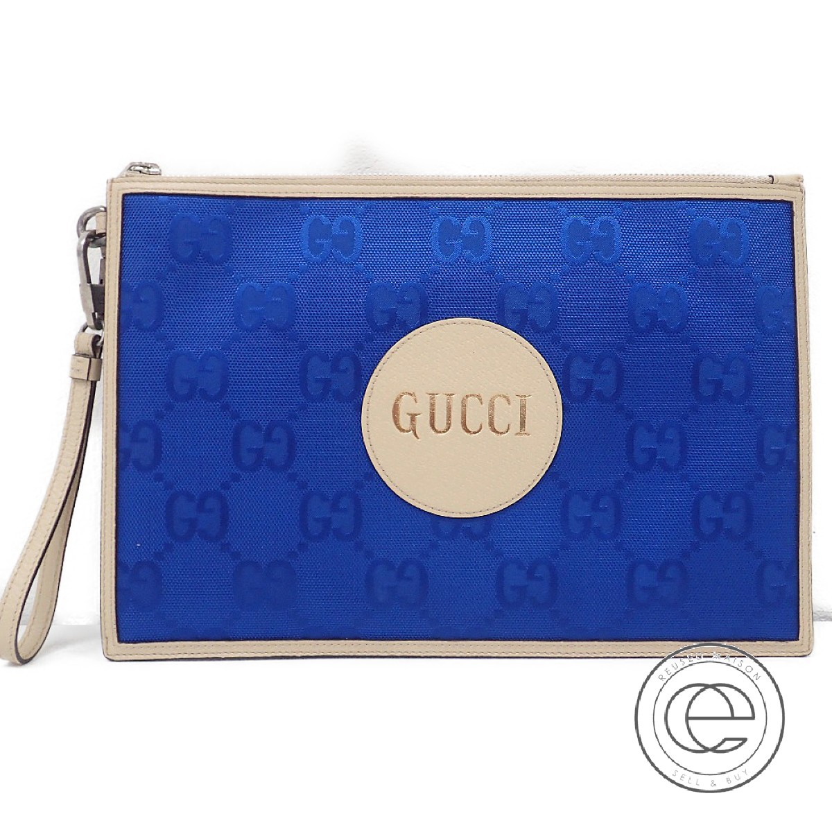 GUCCI◇2つ折り財布/ナイロン/オフザグリッド/ブルー/青 cutacut.com