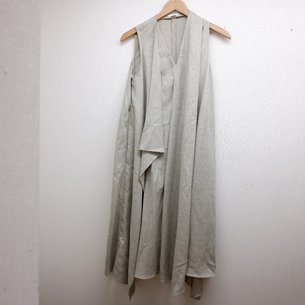 楽天市場 Enfold エンフォルド 300cs233 3190 アシンメトリー ノースリーブ ワンピース 36 ベージュ レディース 中古 ブランドリサイクル エコスタイル