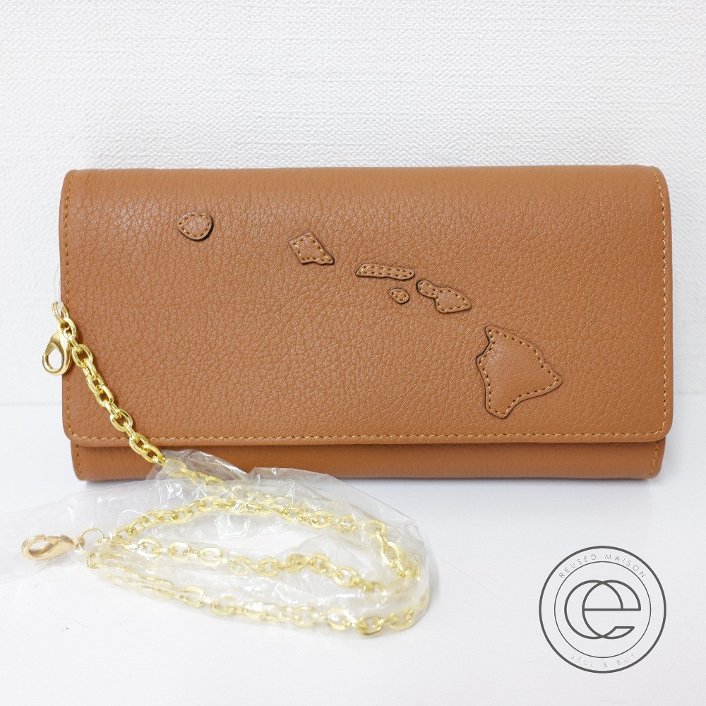 【楽天市場】Lanai TRANSIT HAWAII ラナイトランジットハワイ 2WAYチェーンショルダーウォレット 長財布（小銭入れあり