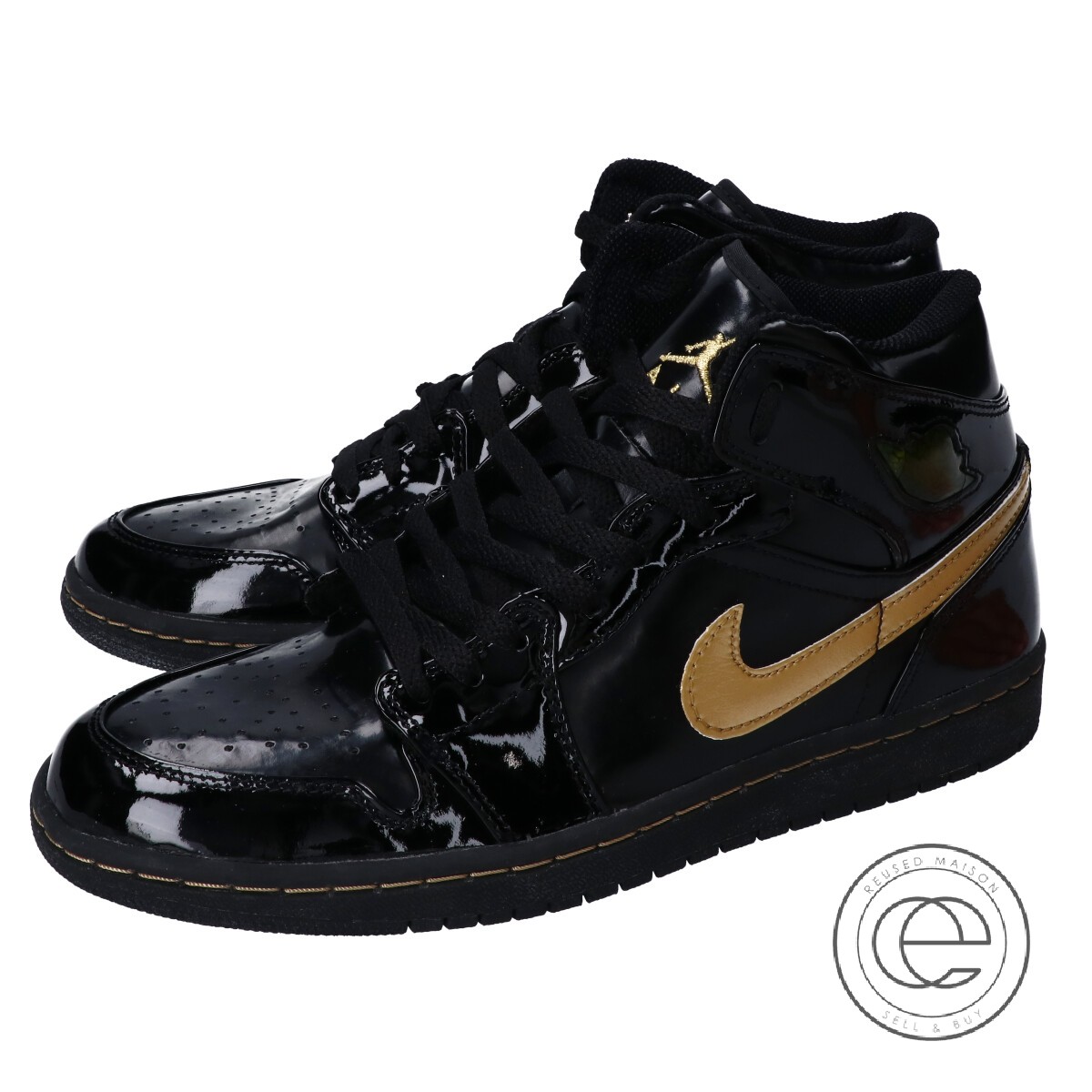 人気no 1 本体 Nike ナイキ 070 Air Jordan 1 Retro エアジョーダン1レトロ スニーカー シューズ 26cm Black Metallic Gold メンズ 中古 安い購入 Catchtheiridium Com