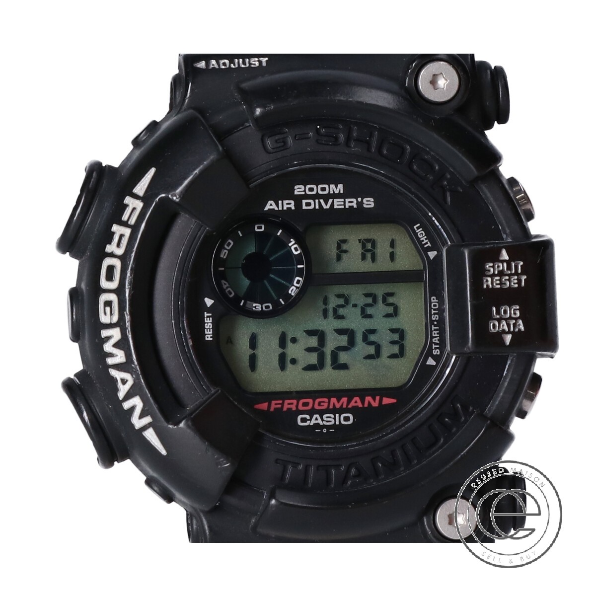 楽天市場 G Shock ジーショック Dw 00mb 1vt Frogmanフロッグマン 0m Air Diver S Mibメンインブラック クオーツ 腕時計 ブラック メンズ 中古 ブランドリサイクル エコスタイル