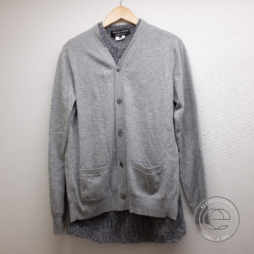 楽天市場 Commedesgarcons Homme Plusコムデギャルソン オムプリュス Ad17 Pt N007 モヘヤ混 ロングニットドッキング カーディガン L グレー メンズ 中古 ブランドリサイクル エコスタイル