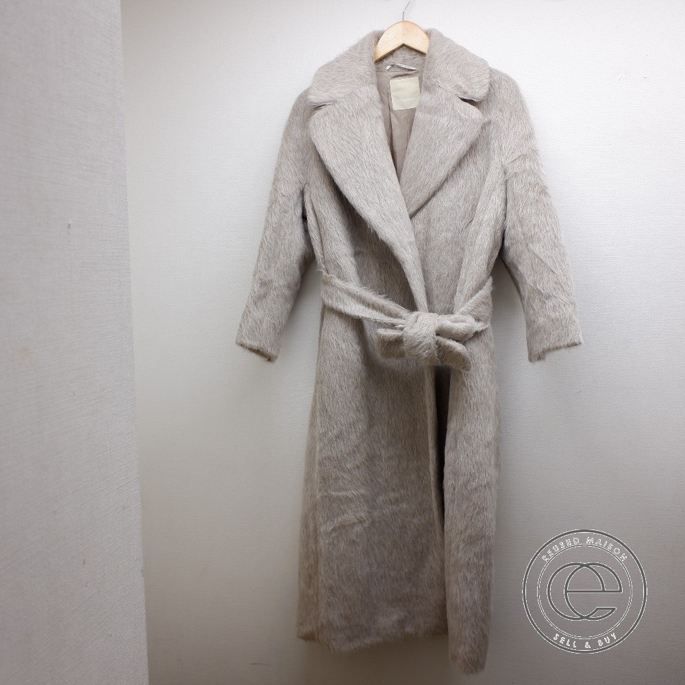 Max Mara マックスマーラ Sエス 国内正規◇アルパカxウール ベルト付 シャギー コート 38 ベージュ レディース 【中古】|ブランドリサイクル エコスタイル Max Mara マックスマーラ Sエス 国内正規◇アルパカxウール ベルト付 シャギー コート 38 ベージュ レディース 【中古】|ブランドリサイクル エコスタイル