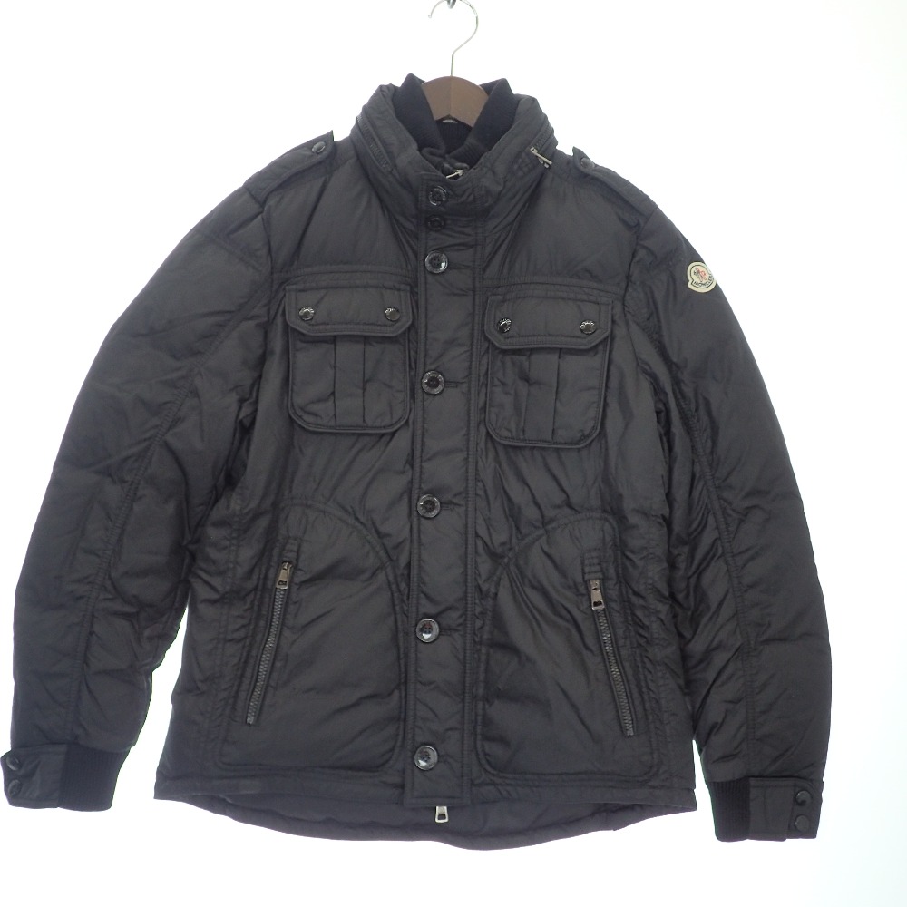 楽天市場 Moncler モンクレール Tours フード収納可能 ミリタリー ダウン ジャケット 2 ブラック メンズ 中古 ブランドリサイクル エコスタイル