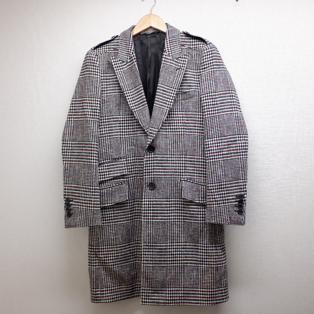 偉大な Dolce Gabbana ドルチェアンドガッバーナ 国内正規 G001qt グレンチェック エポレット付 チェスター コート 48 ホワイト ブラック ボルドー メンズ 中古 上質で快適 Www Himilonetwork Com