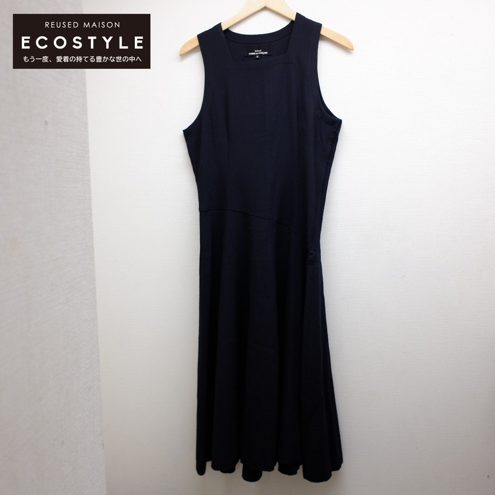 レディースファッション ワンピース トリココムデギャルソン Gar Ons Des Comme Tricot 1990年代 中古 レディース ブラック M ワンピース ノースリーブロング スクエアネック To m 定番の冬ギフト Www Ladun Sa