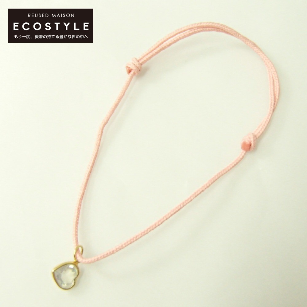 Marie Helene De Taillac マリーエレーヌドゥタイヤック レインボームーンストーン ハートトップ コードブレスレット 0 53ct 22k イエローゴールド ピンク レディース 中古 Mozago Com