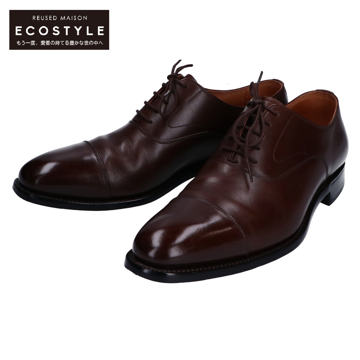 Scotch Grain スコッチ穀物 T0016 内側ウィング 簡明直截心付 皮革 シューズ 25e 茶色 メンズ 中古 Klubwino Pl