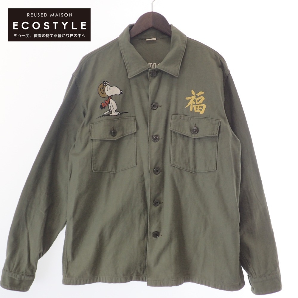 Toys Mccoy トイズマッコイ Vintage Peanuts Tms1708 Flying Ace 有難味セーター ウインドブレーカー 17 35 オリーブ緑であること メンズ 中古 Pasadenasportsnow Com