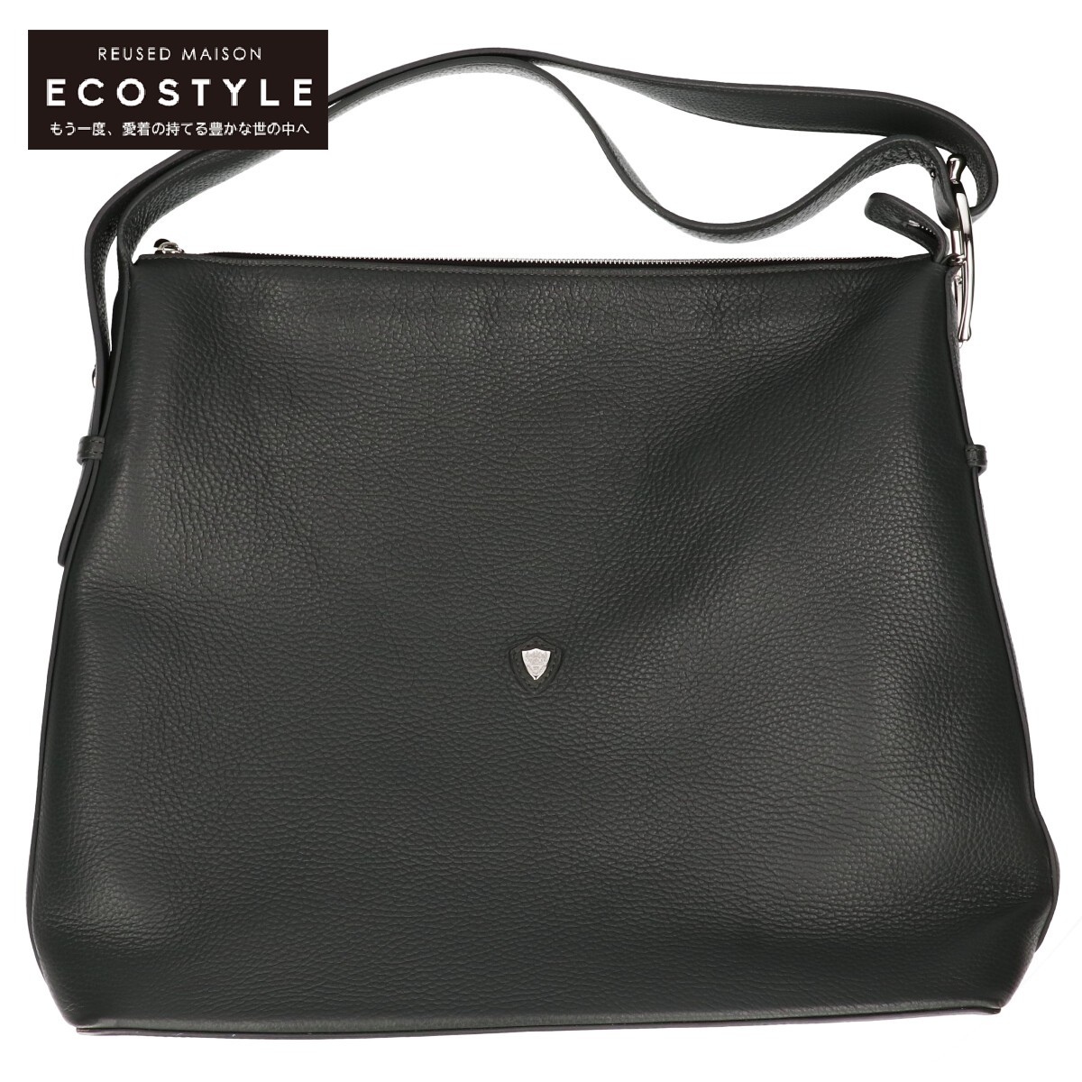 Chambord Sellier シャンボール セリエ Loches ロシュ シボ革 ショルダーバッグ グレー メンズ 中古 Mozago Com