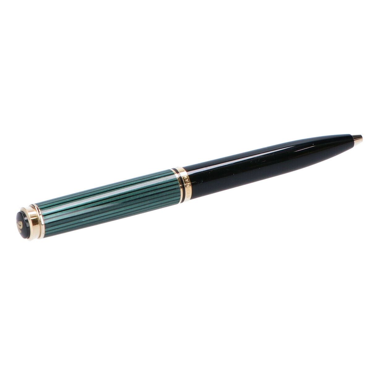 Pelikan ペリカン K600 Souveran スーベレーン ツイスト式 縦縞ボールペン グリーン ブラック ゴールド 中古 Mozago Com