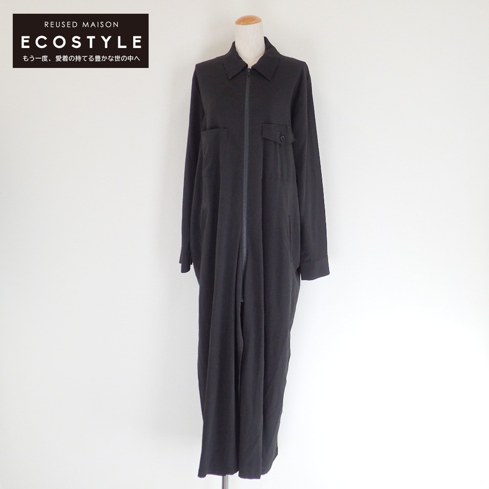 つなぎドレス 2 ブラック Yn D33 501 ワンピース By Michiko フロントジップ ブランドリサイクル ワイズ 2 薄デシン 薄デシン 年製 Y S Y S レディース 中古 ブラック エコスタイル