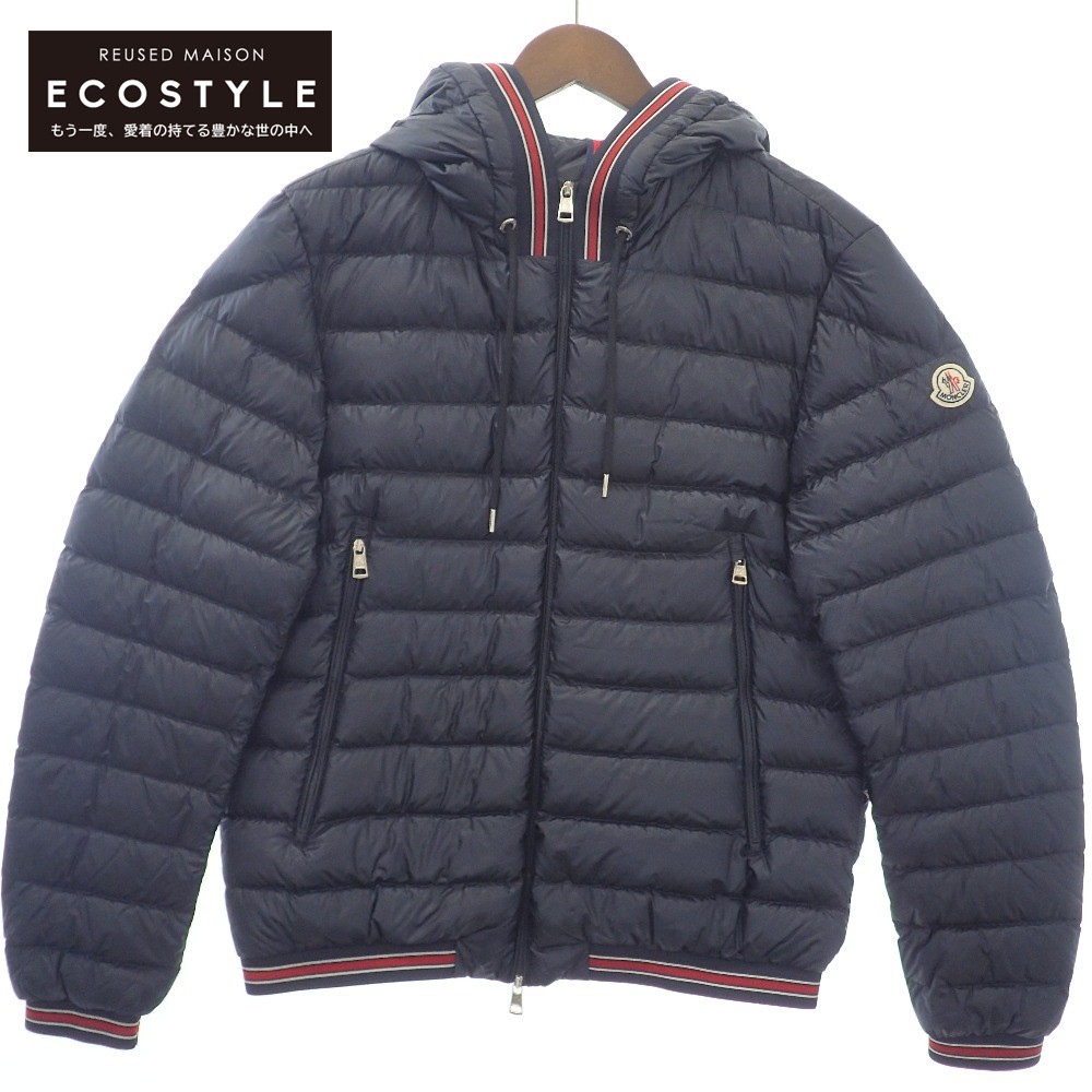 Moncler モンクレール Eliotエリオット アームロゴワッペン フーディダウン ジャケット 4 ネイビー メンズ 中古 Fmcholollan Org Mx