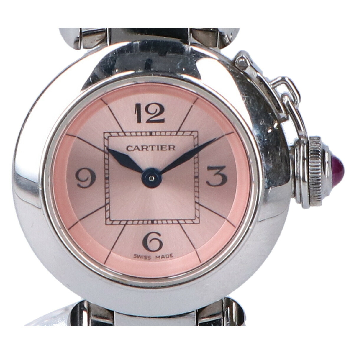 Cartier カルティエ W ミスパシャ クォーツ 腕時計 シルバー ピンク レディース 中古 Opinioncubana Com