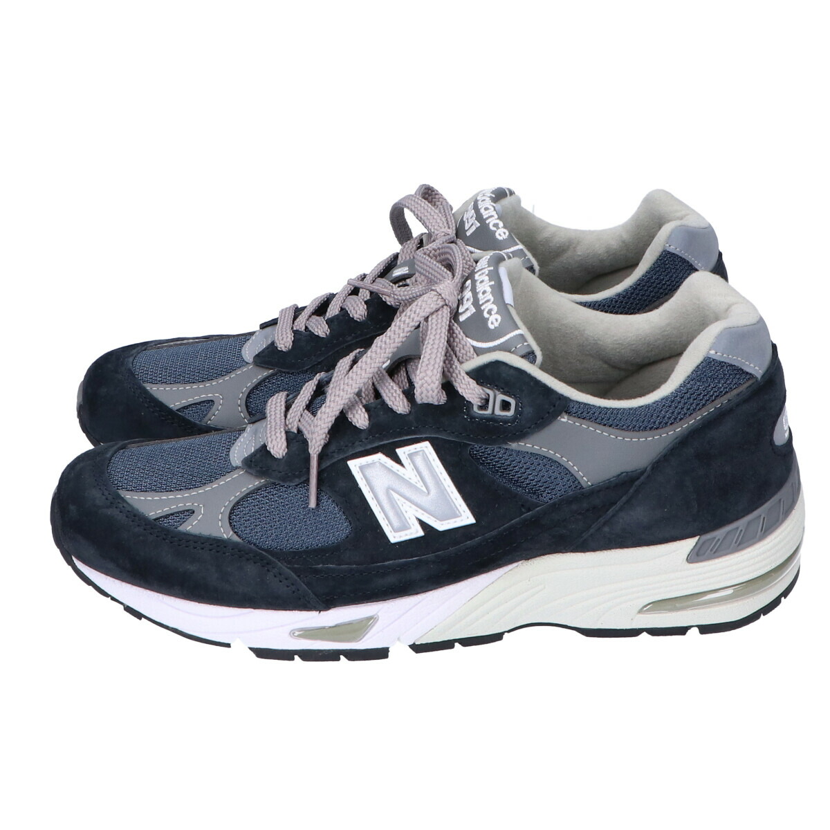驚きの値段で New Balance 中古 メンズ ネイビー Us8d シューズ スニーカー スエード England In Made M991nv ニューバランス