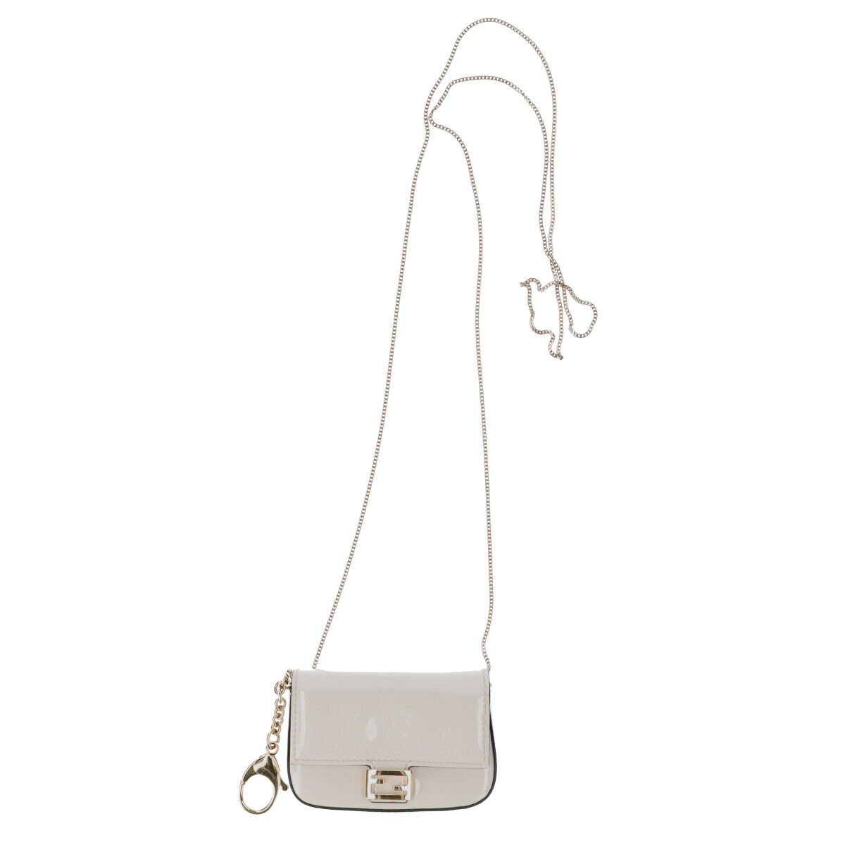 Fendi フェンディ ナノバケット チェーン ショルダーバッグ チャーム ポーチ アイボリー ゴールド レディース 中古 Brocamarketing Com