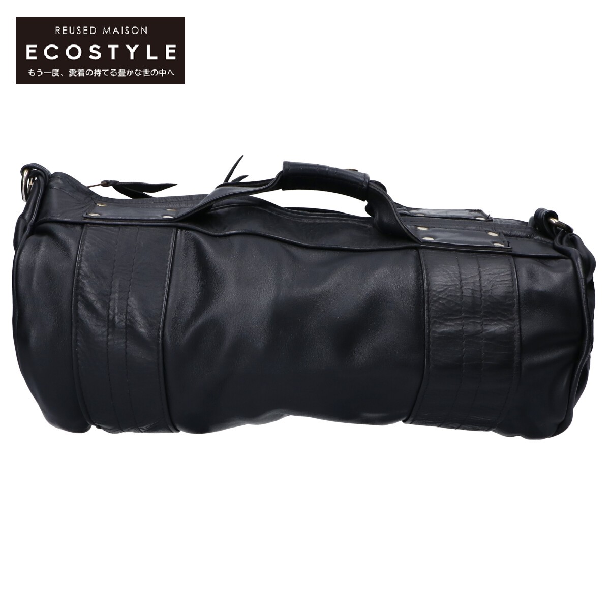 Langlitz Leathers ブラック ラングリッツレザー レザー ボストンバッグ メンズバッグ 2wayショルダー メンズ ボストンバッグ