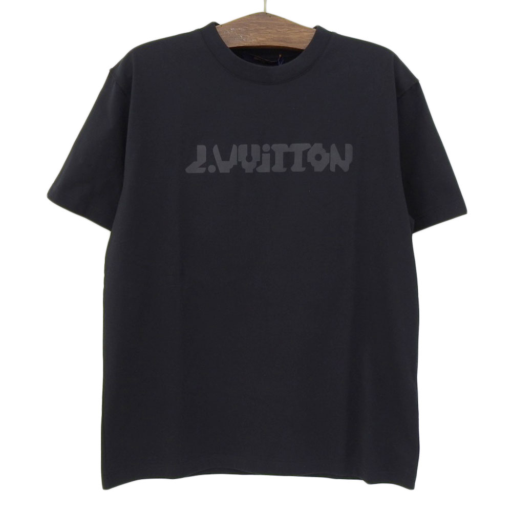 黒 桜古典 ルイヴィトン ロゴ入り半袖Tシャツ Louis Vuitton 2054 黒