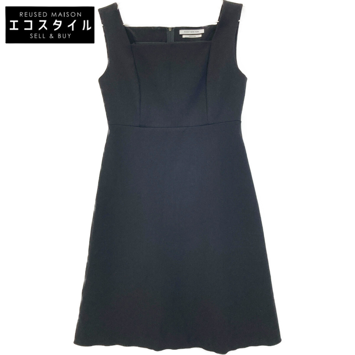 フォクシー　NEW YORK マットストレッチ　ローウエストワンピース　美品 FOXEY マットストレッチ ノースリーブワンピース