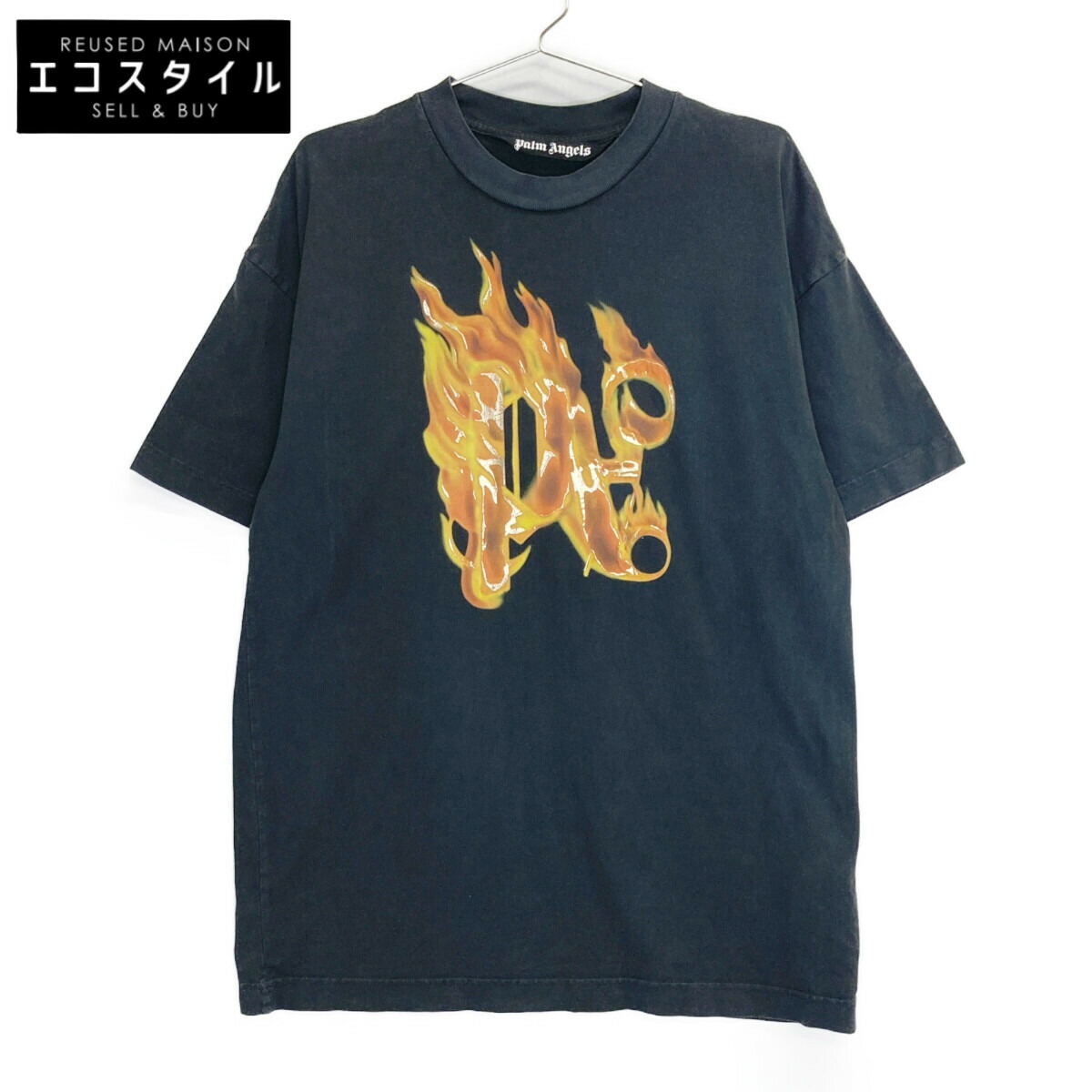 VIP価格＊関税込み＊Palm Angels カーブ ロゴ コットン Tシャツ 25SS【新品】Palm Angels カーブ ロゴオーバーサイズ Tシャツ