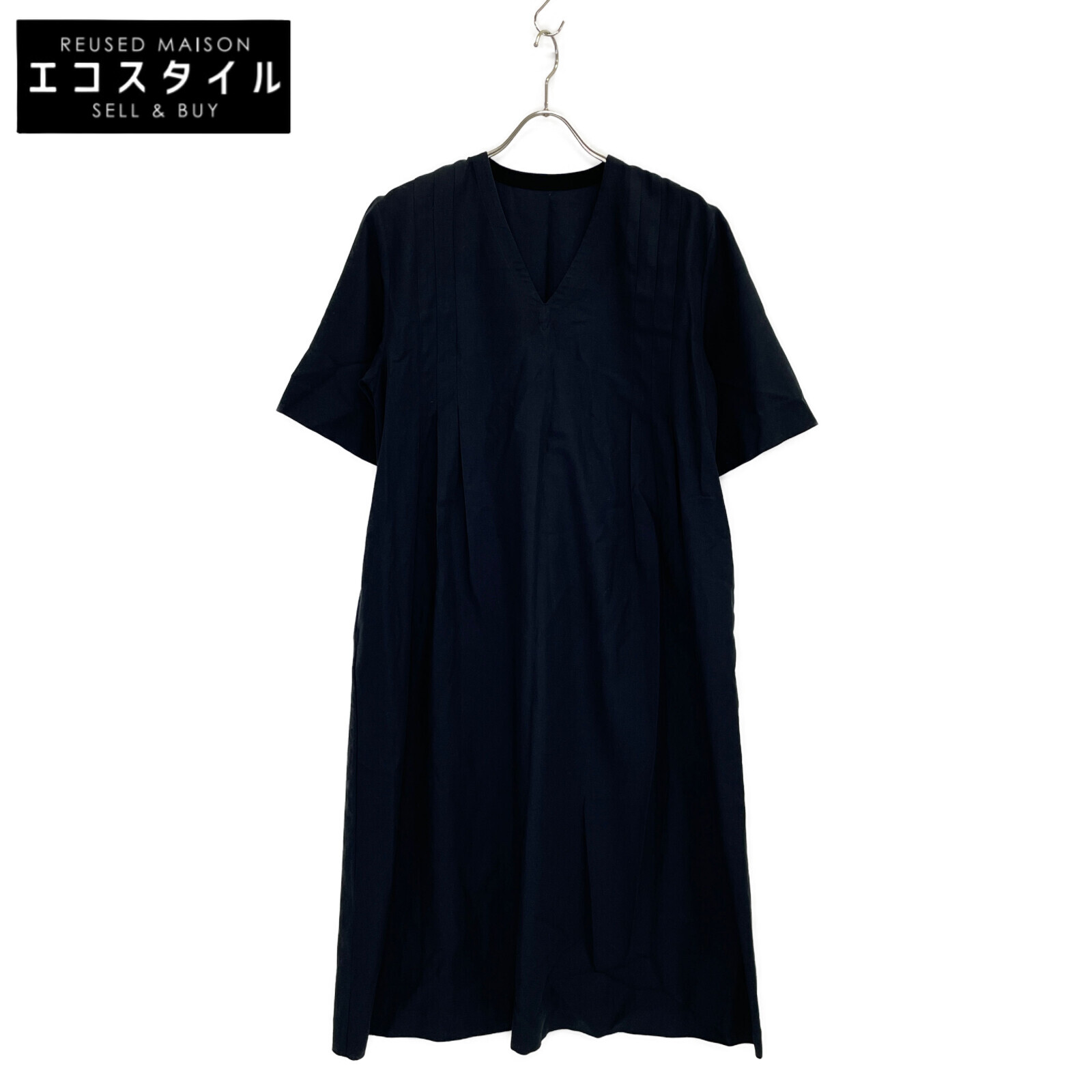 155t*美品 マーガレットハウエル MHL コットンリネン シャツワンピース. マーガレットハウエル MHL コットンリネン シャツワンピース