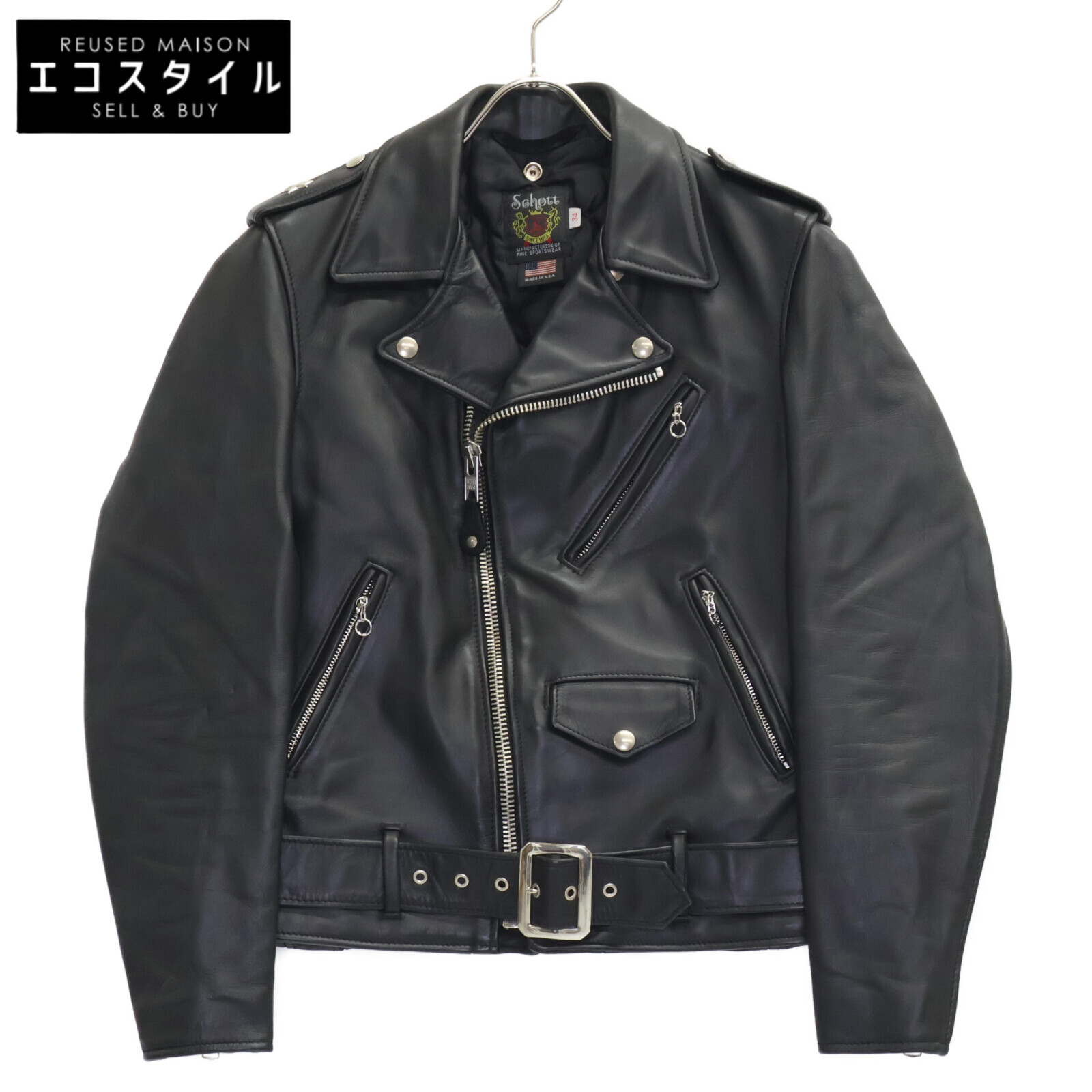 Schott MA-1ジャケット ブラック　ナノユニバース別注　Lサイズ　美品 Schott MA-1ジャケット ブラック ナノユニバース別注 Lサイズ 美