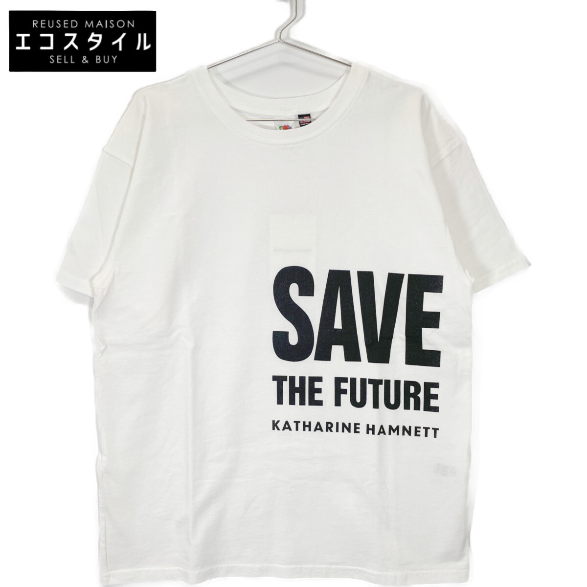KATHARINE HAMNETT キャサリンハムネット Ron Herman ロンハーマン別注 【新品未使用】24SS SAVE THE FUTURE Tee フルーツボディ 半袖 Tシャツ トップス M ホワイト メンズ 【中古】