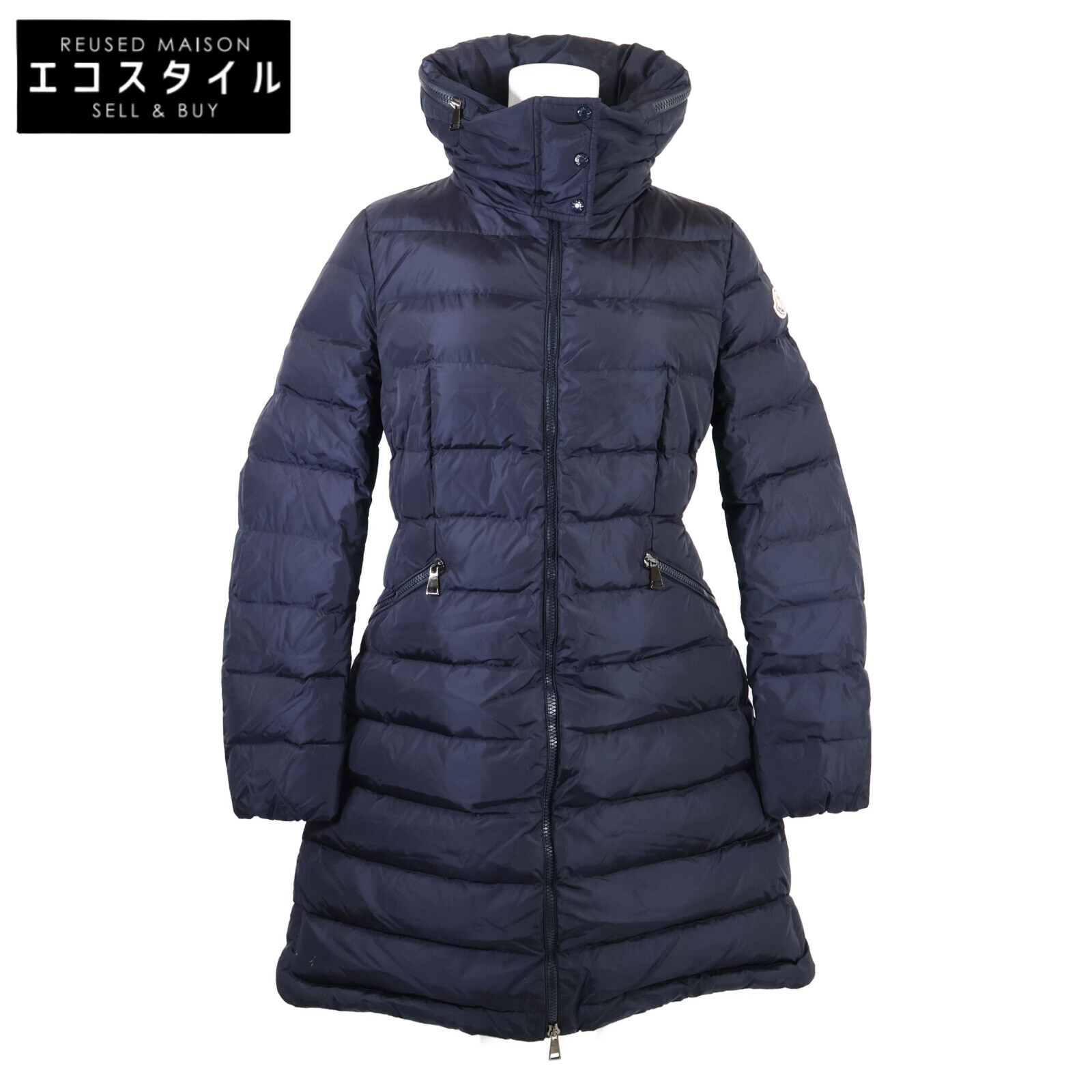 MONCLER　フード付きジャケットコート　ANTHEMIS　ネイビー モンクレール Anthemis スプリングコート フード レディース 黒 1