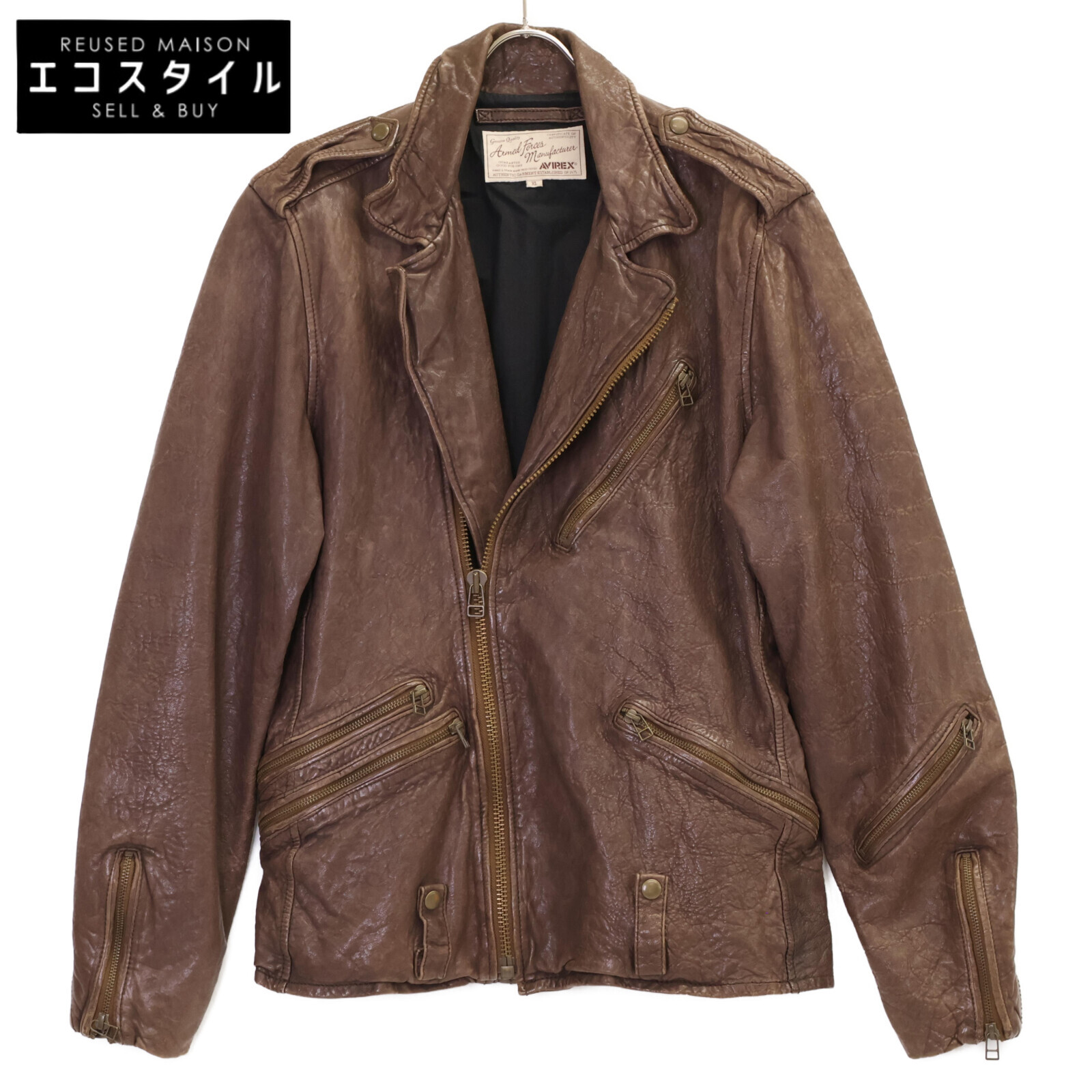 楽天市場】AVIREX アヴィレックス バックプリント A-2 レザーフライト