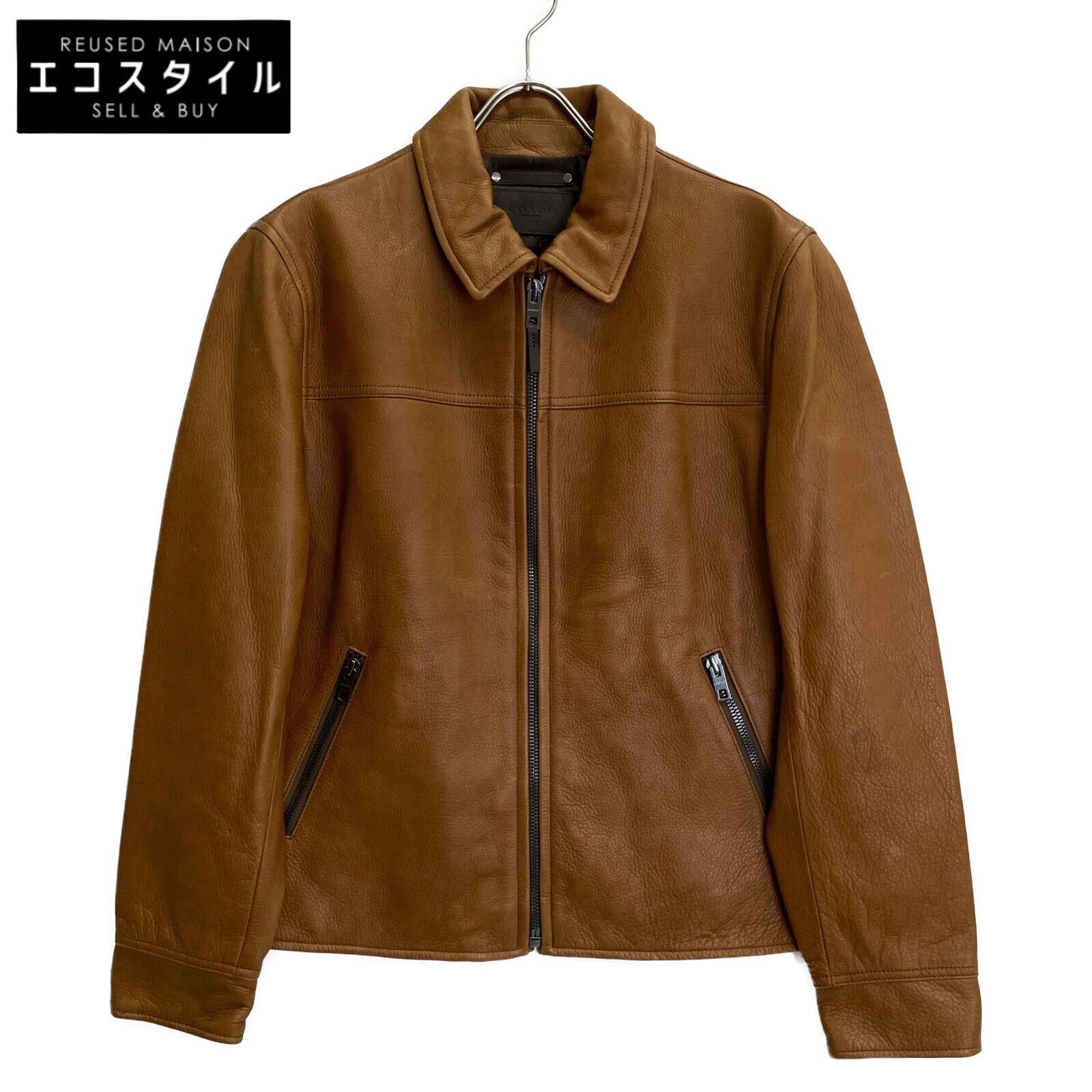 楽天市場】y□コーチ/COACH リバーシブルフードレザーJKT