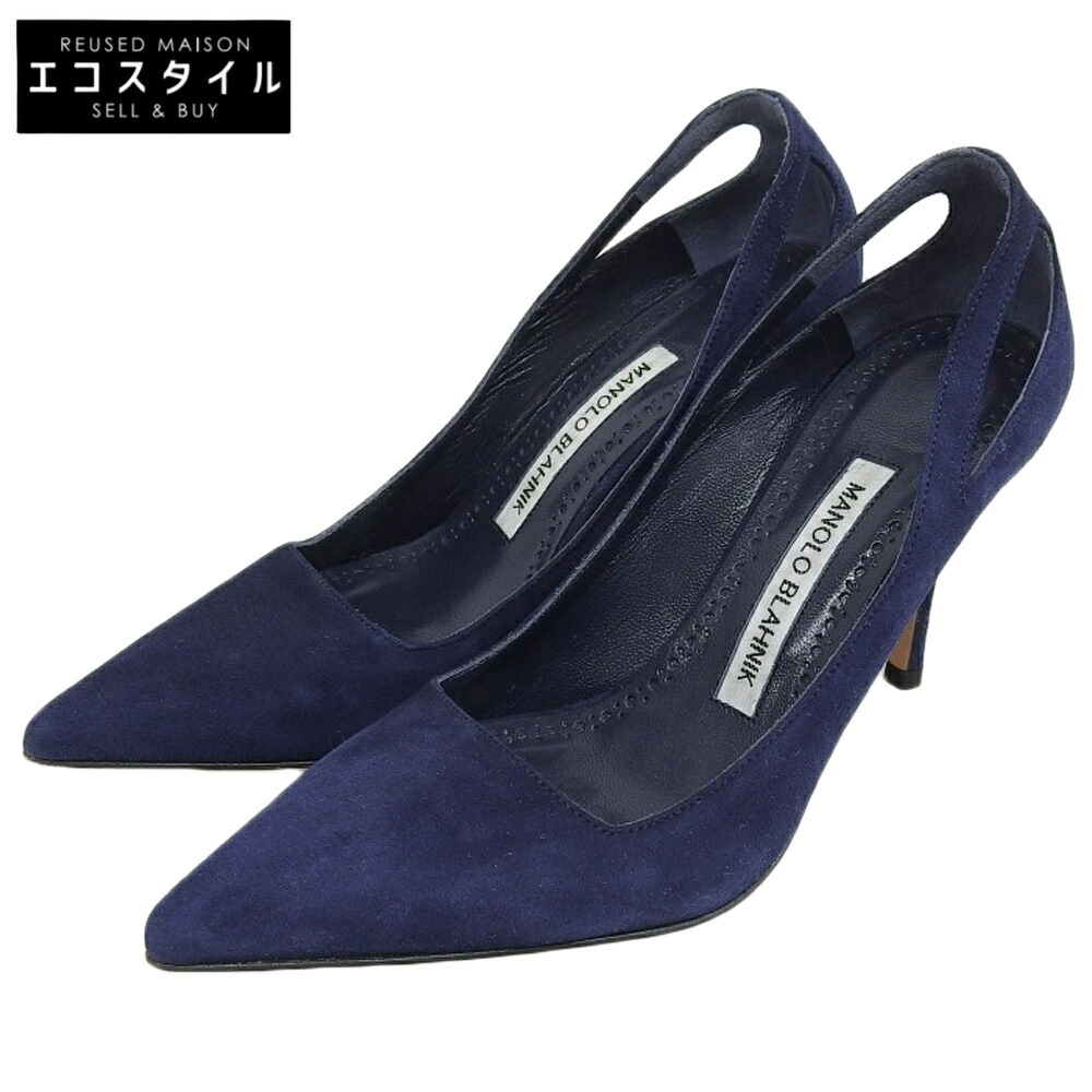 Manolo Blahnik ネイビーパンプス　マノロブラニク MANOLO BLAHNIK(マノロブラニク) パンプス 38 1/2 レディース
