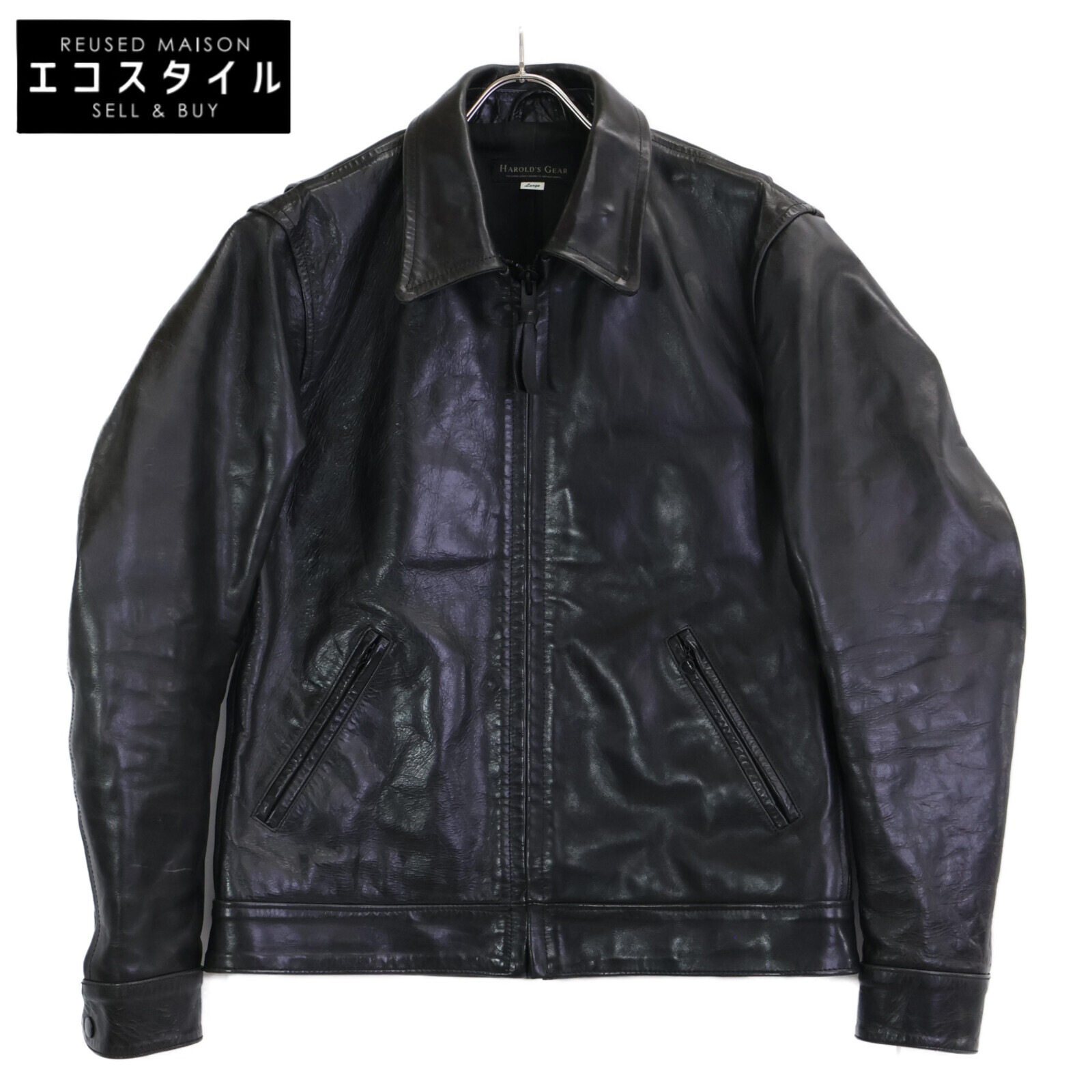 〇Ad左1015 HAROLD'S GEAR 革ジャン ライダース Mサイズ 黒 楽天市場】ハロルズギア メンズレザージャケット ジャンパー M