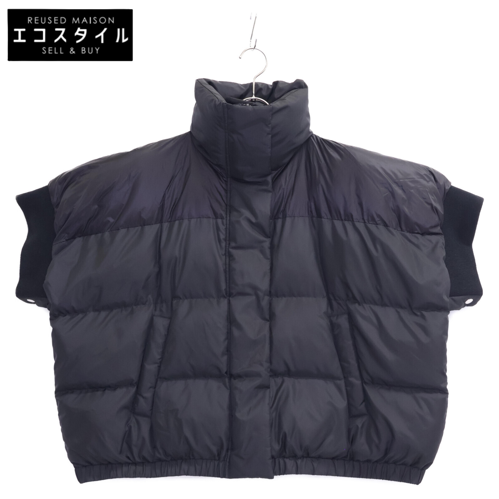 楽天市場】sacai サカイ 21-05403 ﾌﾞﾗｯｸ ﾊｰﾌｽﾘｰﾌﾞ ﾎﾞﾝﾊﾞｰｼﾞｬｹｯﾄ