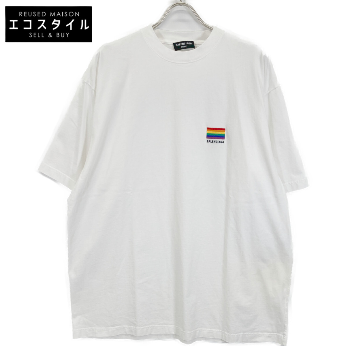 BALENCIAGA◆BBロゴ/Tシャツ/M/コットン/WHT/無地/504156 楽天市場】BALENCIAGA バレンシアガ【国内正規☆17年製】504156