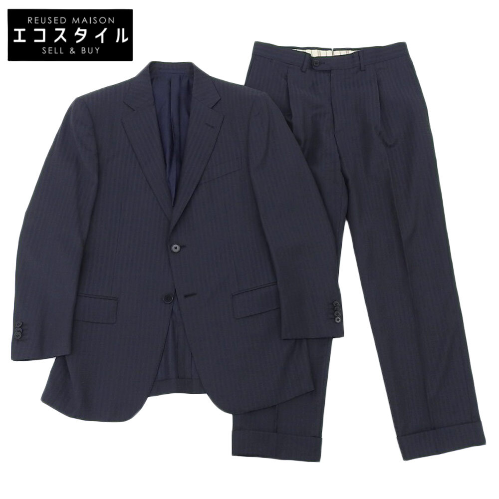 【超高級】Ermenegildo Zegna　スーツ　Mila　シルク　ネイビー Brilla per il gusto（ブリッラ ペル イル グスト）Ermenegildo